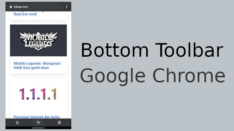 Menambahkan Bottom Toolbar di Google Chrome